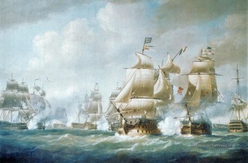 Santodomingo Batailles navale Peinture à l'huile